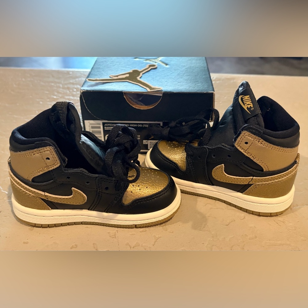 Jordan 1 Retro Black and Gold High Tops